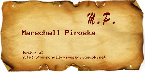 Marschall Piroska névjegykártya
